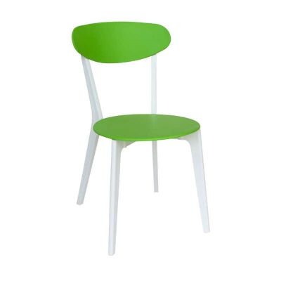 Καρέκλα Πολυπροπυλενίου 4τμχ Silvana Πράσινο Λευκό 43X57X82εκ.