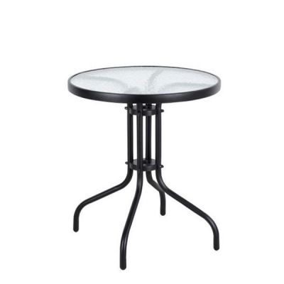 Τραπέζι Μεταλλικό Earth Μαύρο Φ70x70cm