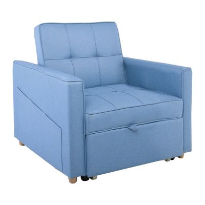 SYMBOL Πολυθρόνα - Κρεβάτι Σαλονιού - Καθιστικού, Ύφασμα Μπλε