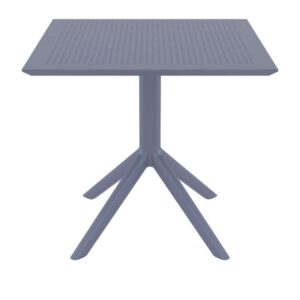 SKY DARK GREY 80X80X74εκ. ΤΡΑΠΕΖΙ ΠΟΛ/ΝΙΟΥ