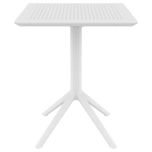 SKY WHITE 60Χ60X74εκ. ΤΡΑΠΕΖΙ ΠΤΥΣ/ΝΟ ΠΟΛ/ΝΙΟΥ