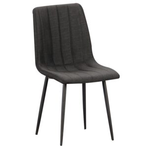 DORA BLACK ΥΦΑΣΜΑ(Σ4)ΚΑΡΕΚΛΑ ΜΕΤΑΛΛΙΚΗ 45X53X86εκ.