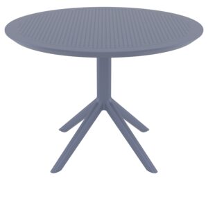 SKY DARK GREY Φ105X74εκ. ΤΡΑΠΕΖΙ ΠΟΛ/ΝΙΟΥ