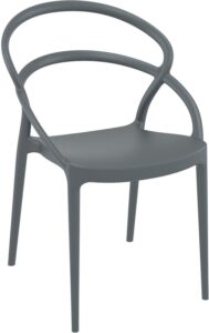 PIA DARK GREY ΚΑΡΕΚΛΑ ΠΟΛ/ΝΙΟΥ 54Χ56Χ82εκ.