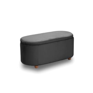 FOSTER ΣΚΑΜΠΟ VELVET GREY ΜΕ ΑΠΟΘ. ΧΩΡΟ 99Χ45X45εκ.