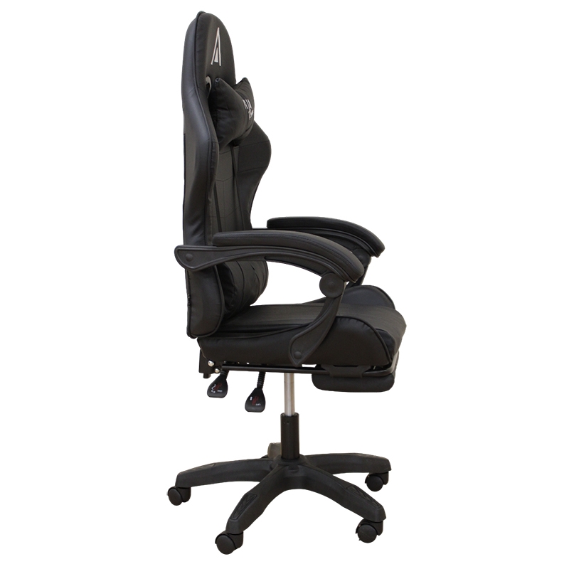 A9950 ΜΑΥΡΟ PVC ΠΟΛΥΘΡΟΝΑ GAMING/ΜΕ ΥΠΟΠΟΔΙΟ 61Χ62Χ45-118/54-127εκ.