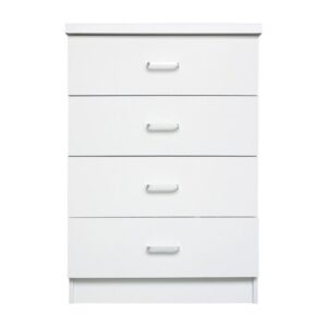 DRAWER Συρταριέρα με 4 Συρτάρια, Απόχρωση Άσπρο