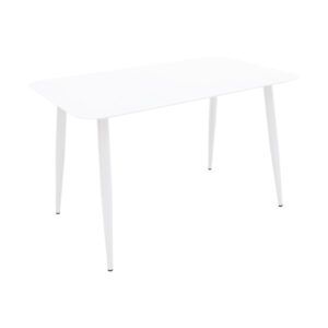Τραπέζι Vista pakoworld αλουμίνιο σε λευκή απόχρωση 120x70x72εκ