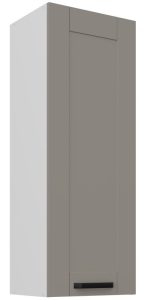 Κρεμαστό ντουλάπι Nelor 40 G 108 1F-Γκρι σπέσιαλ - Λευκό